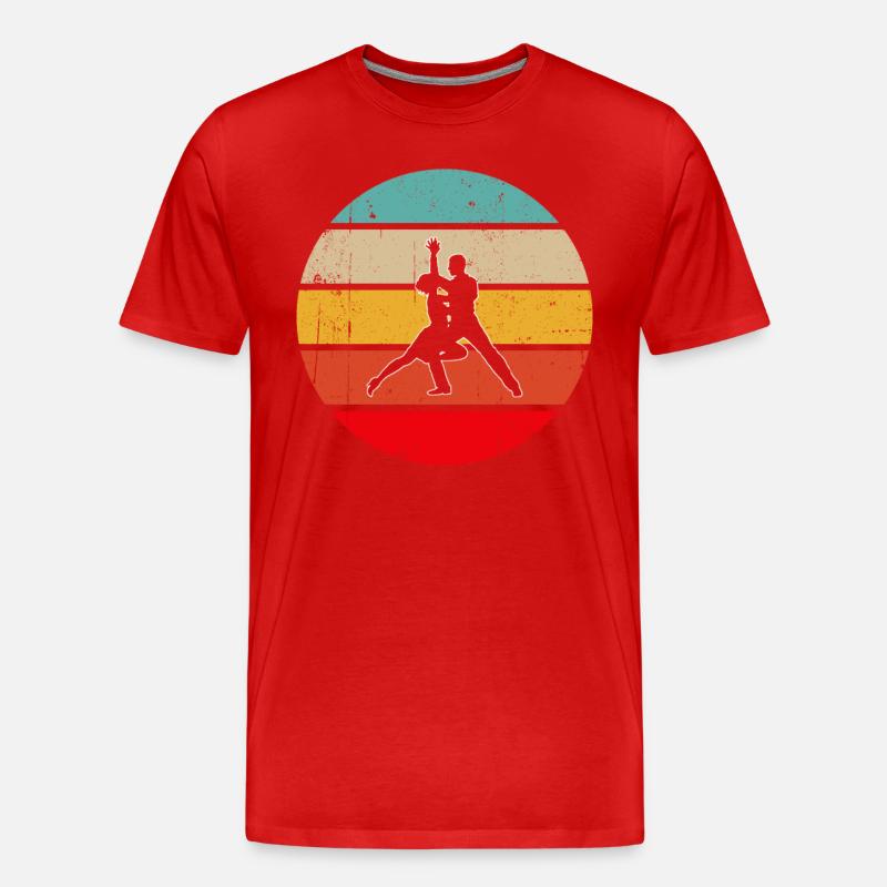Tanzen Retro - Männer Premium Bio T-Shirt - Rot