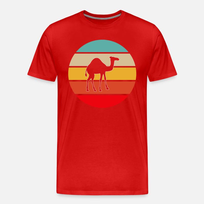 Dromedar Retro - Männer Premium Bio T-Shirt - Rot