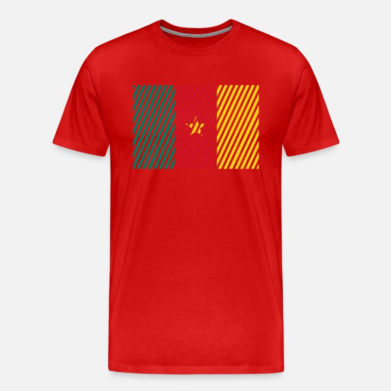 kamerun flagge - Männer Premium Bio T-Shirt - Rot