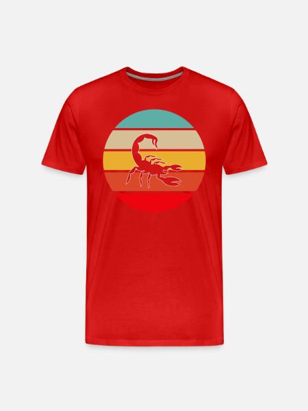Scorpio Retro - Men's Premium Organic T-Shirt - red