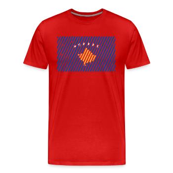 Kosovo flag - Men's Premium Organic T-Shirt - red - Front - Damien (186cm)