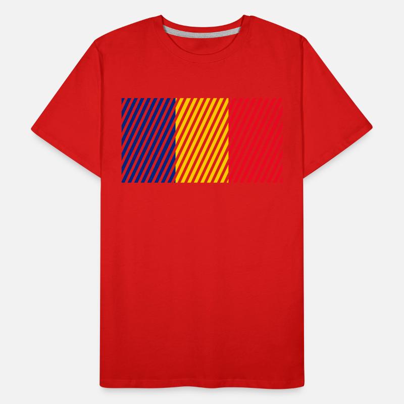 Drapeau de la Roumanie T-shirt bio Premium Homme