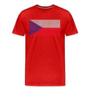 Czech Republic Flag - Men's Premium Organic T-Shirt - red - Front - Damien (186cm)