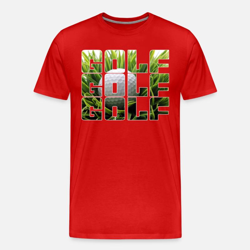 Golf - Männer Premium Bio T-Shirt - Rot