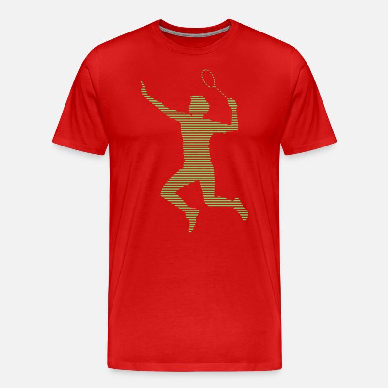 Badminton - Männer Premium Bio T-Shirt - Rot