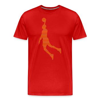 Basketball - Männer Premium Bio T-Shirt - Rot - Vorne - Damien (186cm)