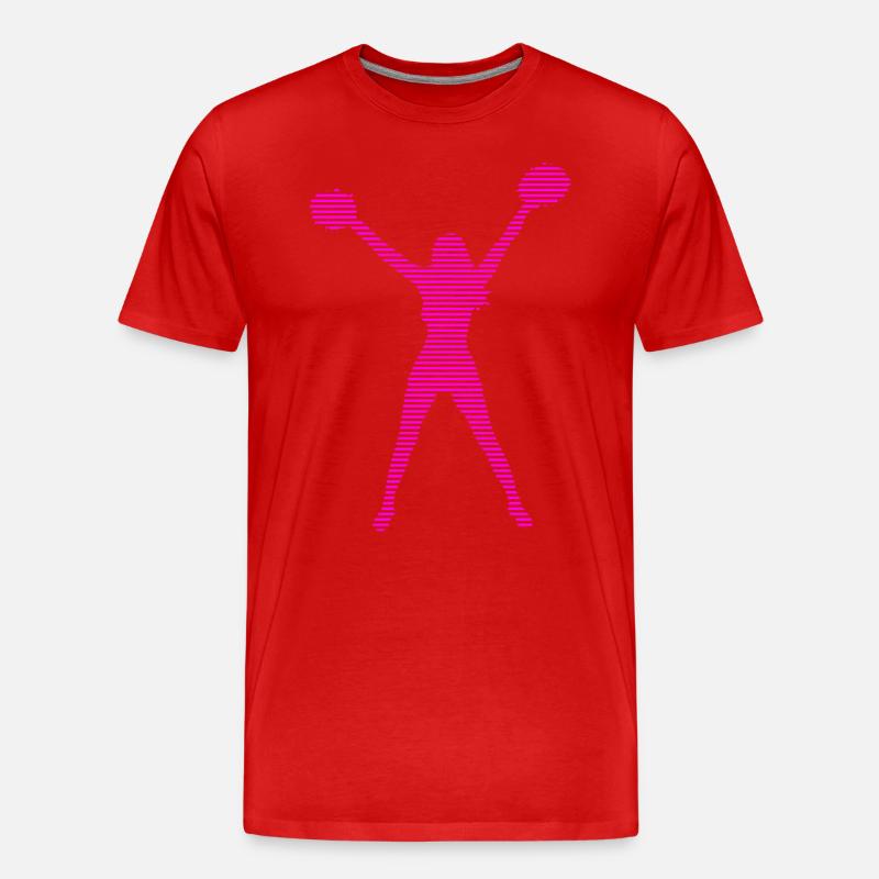cheerleading - Männer Premium Bio T-Shirt - Rot