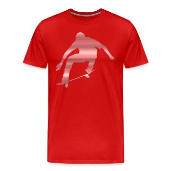 skateboard - Männer Premium Bio T-Shirt - Rot - Vorne - Damien (186cm)