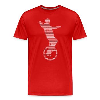 Monocycle - T-shirt bio Premium Homme - rouge - Devant - Damien (186cm)