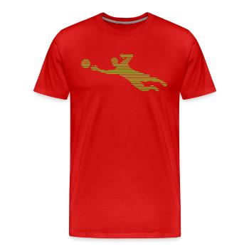 Gardien - T-shirt bio Premium Homme - rouge - Devant - Damien (186cm)