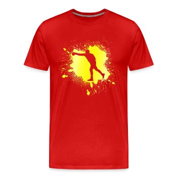 Boxen - Männer Premium Bio T-Shirt - Rot - Vorne - Damien (186cm)
