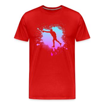 Boxen - Männer Premium Bio T-Shirt - Rot - Vorne - Damien (186cm)