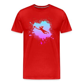 Gardien - T-shirt bio Premium Homme - rouge - Devant - Damien (186cm)