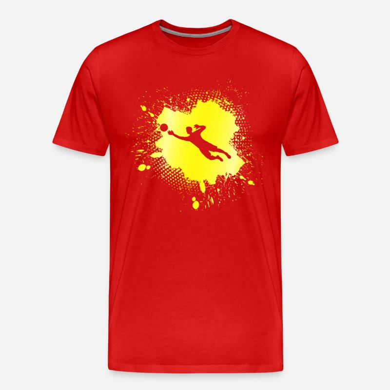 Torwart - Männer Premium Bio T-Shirt - Rot