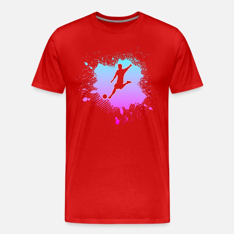Fußball - Männer Premium Bio T-Shirt - Rot