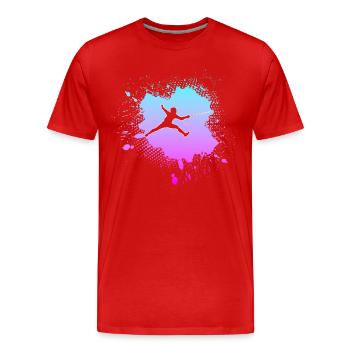 Fencing - Men's Premium Organic T-Shirt - red - Front - Damien (186cm)