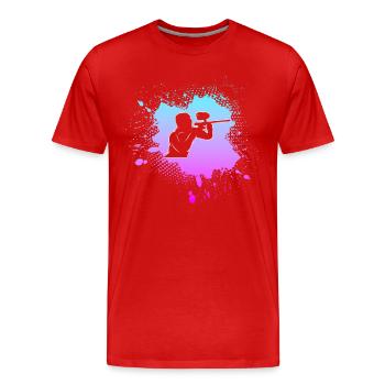 le paintball - T-shirt bio Premium Homme - rouge - Devant - Damien (186cm)