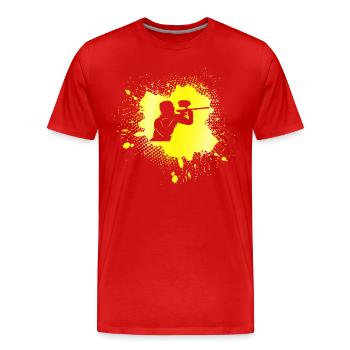 le paintball - T-shirt bio Premium Homme - rouge - Devant - Damien (186cm)