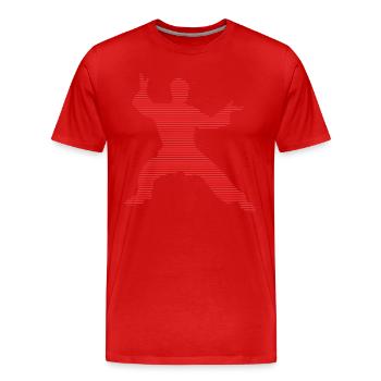 Arts martiaux - T-shirt bio Premium Homme - rouge - Devant - Damien (186cm)