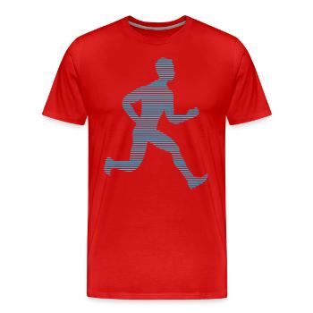 Faire du jogging - T-shirt bio Premium Homme - rouge - Devant - Damien (186cm)