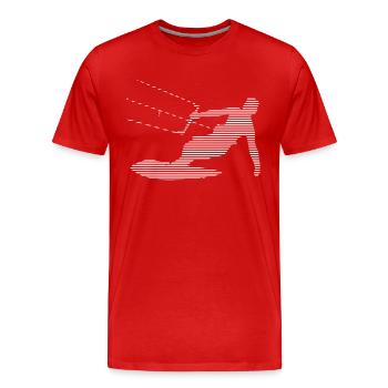 Kite Surfing - Men's Premium Organic T-Shirt - red - Front - Damien (186cm)