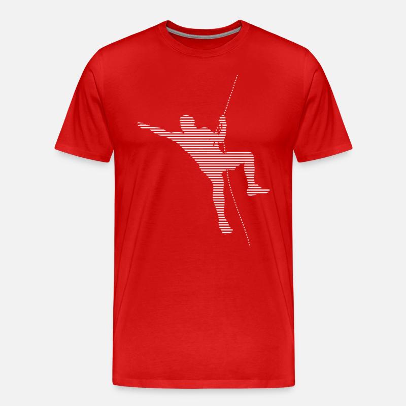 Klettern - Männer Premium Bio T-Shirt - Rot