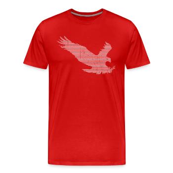 Aigle - T-shirt bio Premium Homme - rouge - Devant - Damien (186cm)