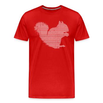 Squirrel - Men's Premium Organic T-Shirt - red - Front - Damien (186cm)