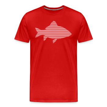 Poisson - T-shirt bio Premium Homme - rouge - Devant - Damien (186cm)