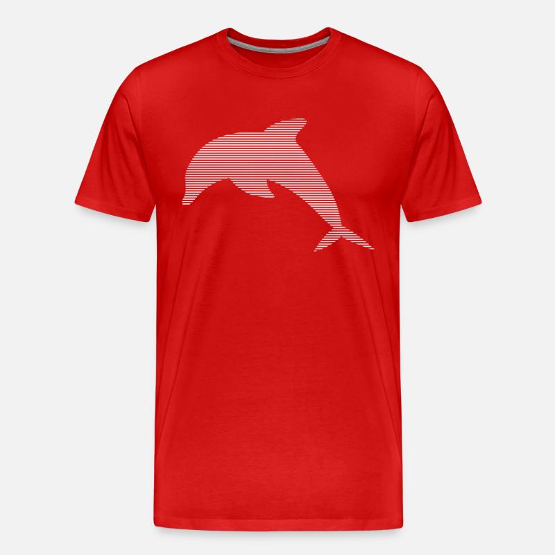 Delfin - Männer Premium Bio T-Shirt - Rot