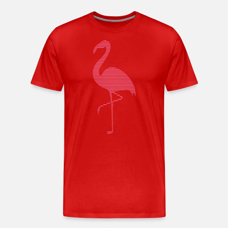 Flamingo - Männer Premium Bio T-Shirt - Rot