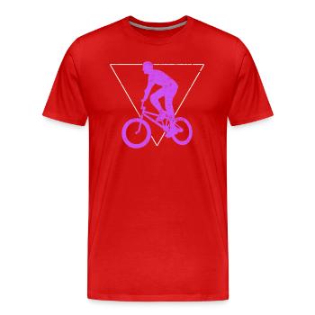 BMX Logo - Männer Premium Bio T-Shirt - Rot - Vorne - Damien (186cm)
