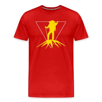 Alpinisme - T-shirt bio Premium Homme - rouge - Devant - Damien (186cm)