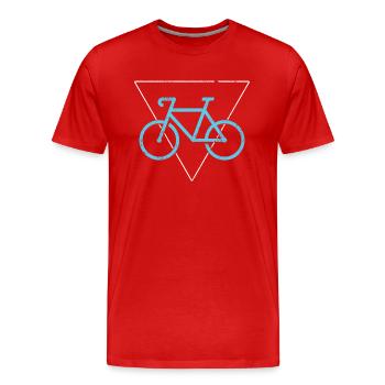 Bicycle - Men's Premium Organic T-Shirt - red - Front - Damien (186cm)