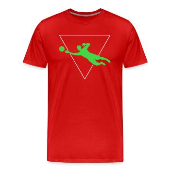 Gardien - T-shirt bio Premium Homme - rouge - Devant - Damien (186cm)