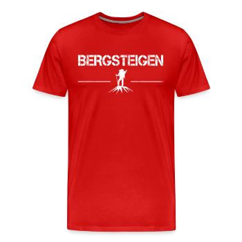 Bergsteigen - Männer Premium Bio T-Shirt - Rot - Vorne - Damien (186cm)