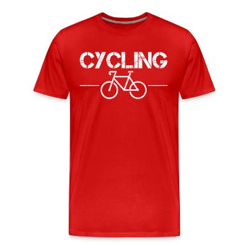 Bicycle - Men's Premium Organic T-Shirt - red - Front - Damien (186cm)