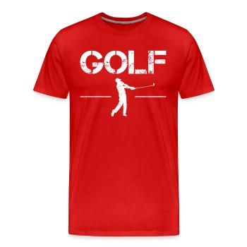 Golfe - T-shirt bio Premium Homme - rouge - Devant - Damien (186cm)