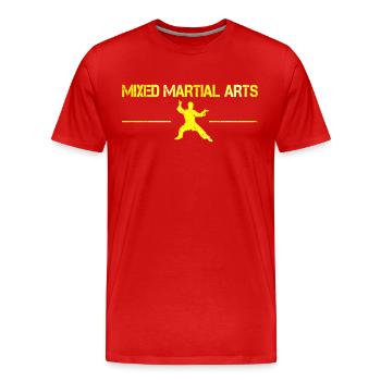 Arts martiaux - T-shirt bio Premium Homme - rouge - Devant - Damien (186cm)