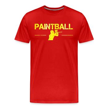 Paintball - T-shirt bio Premium Homme - rouge - Devant - Damien (186cm)
