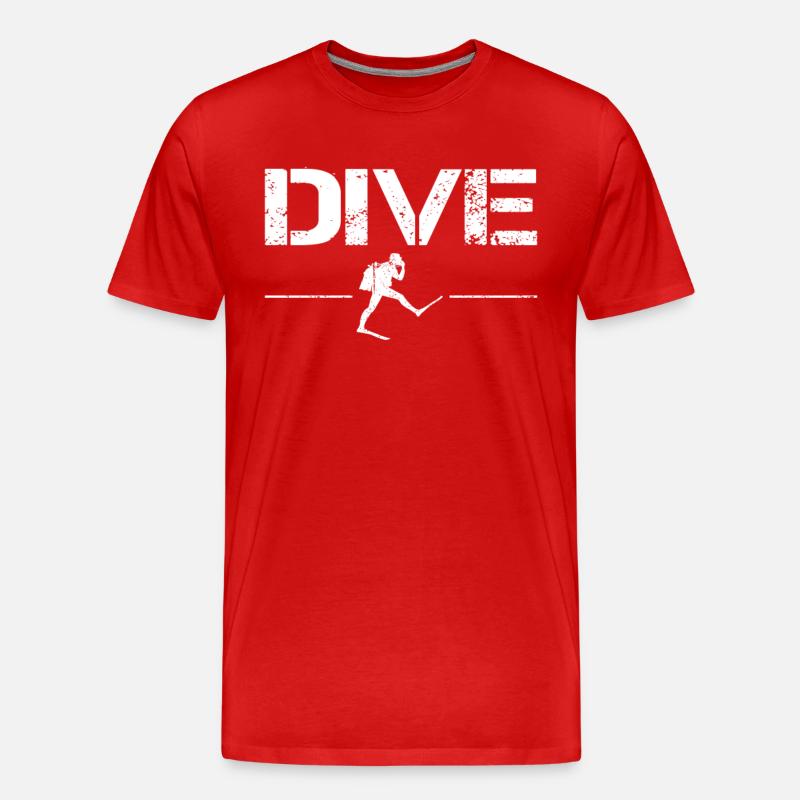 tauchen - Männer Premium Bio T-Shirt - Rot