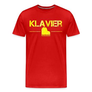 Klavier - Männer Premium Bio T-Shirt - Rot - Vorne - Damien (186cm)