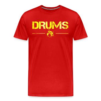 Percussion - T-shirt bio Premium Homme - rouge - Devant - Damien (186cm)