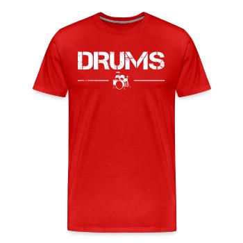 Percussion - T-shirt bio Premium Homme - rouge - Devant - Damien (186cm)