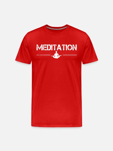 Meditation - Men's Premium Organic T-Shirt - red