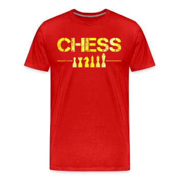 Schach - Männer Premium Bio T-Shirt - Rot - Vorne - Damien (186cm)