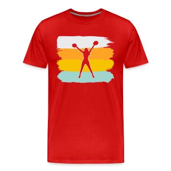 Cheerleading Rétro - T-shirt bio Premium Homme - rouge - Devant - Damien (186cm)