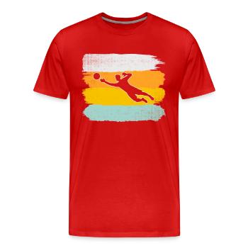 Gardien de but Rétro - T-shirt bio Premium Homme - rouge - Devant - Damien (186cm)