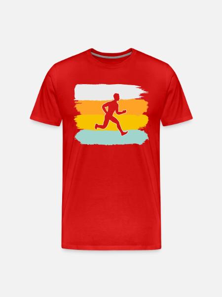 Jogging Rétro - T-shirt bio Premium Homme - rouge