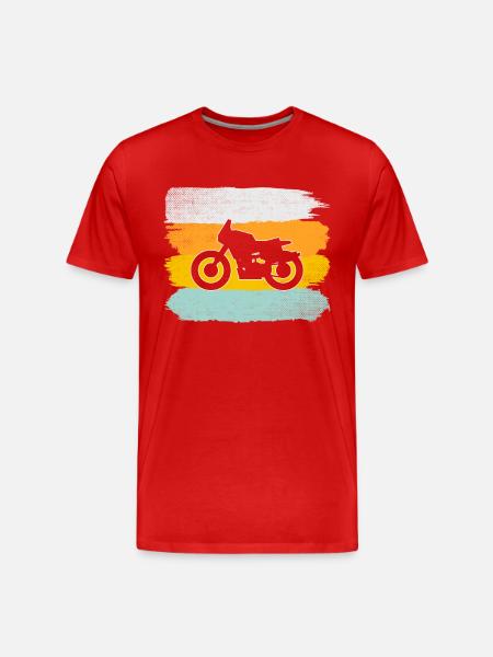 Motorcycle Retro - Men's Premium Organic T-Shirt - red